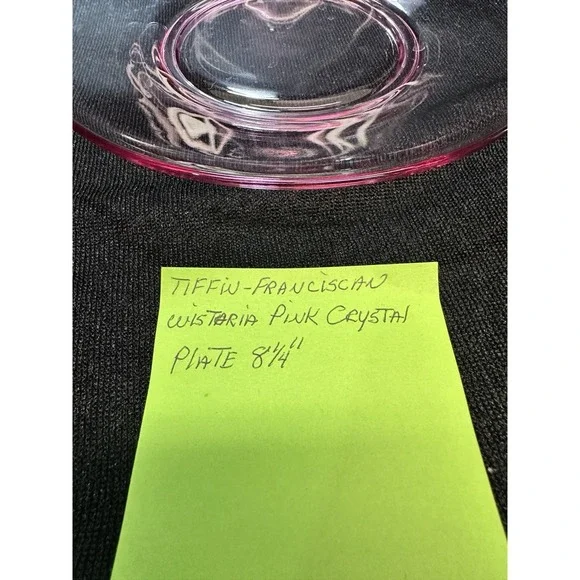 Tiffin Franciscan Wistaria Pink Luncheon 8 1/8 in Plates, Set of Four Plates - Picture 8 of 8